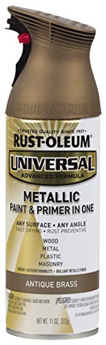 Rust-Oleum Antique Brass 260728 Universal All Surface Spray Paint, 11 oz, Metallic, 11 Ounce (Pack of 1)